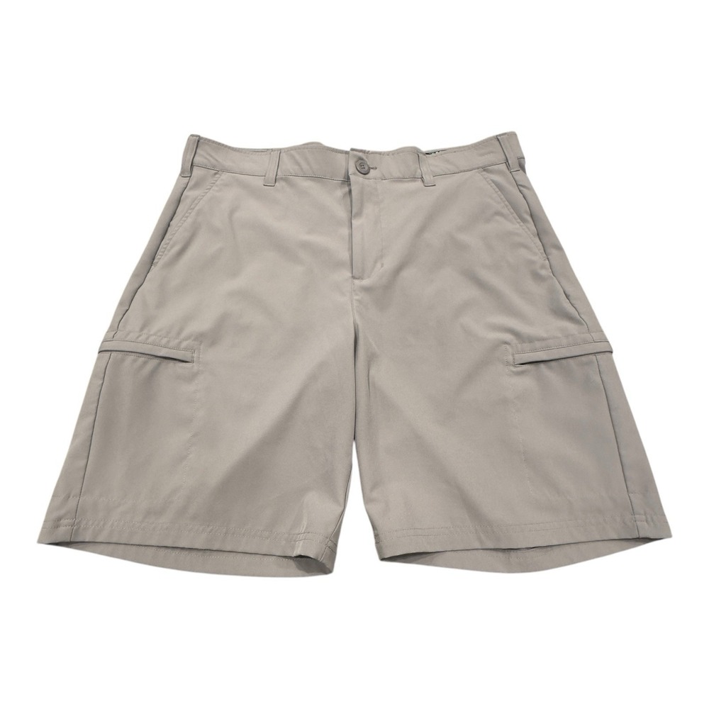 Birdie‎ Bound Men's 38 Gray Cargo 9" Flat Front Golf Shorts Spandex Stretch